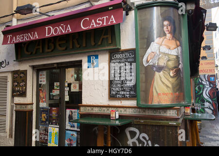 Taberna Dona Casta Bar, Saragossa; Spain Stock Photo