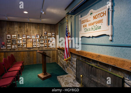 The Ballot Room at the Balsams Resort in Dixville Notch, New Hampshire. Stock Photo