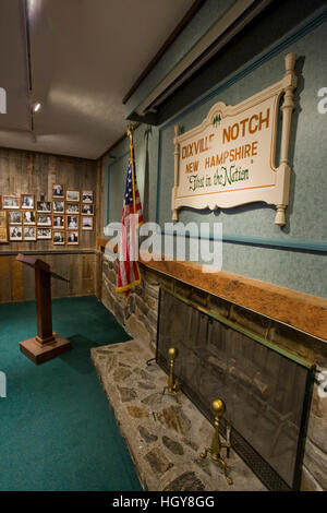 The Ballot Room at the Balsams Resort in Dixville Notch, New Hampshire. Stock Photo