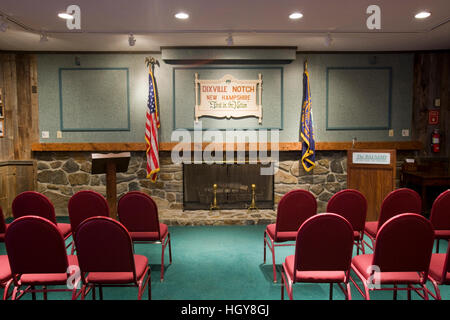 The Ballot Room at the Balsams Resort in Dixville Notch, New Hampshire. Stock Photo