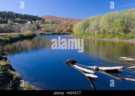 The Connecticut River in Maidstone, Vermont. Stock Photo