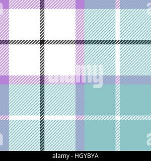 Soft warm plaid baby color seamless pattern fabric texture. Vector illustration. Flat design. EPS10. Stock Vector