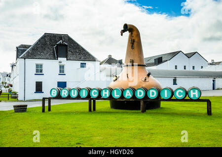 Bruichladdich distillery on the island of Islay Scotland Stock Photo