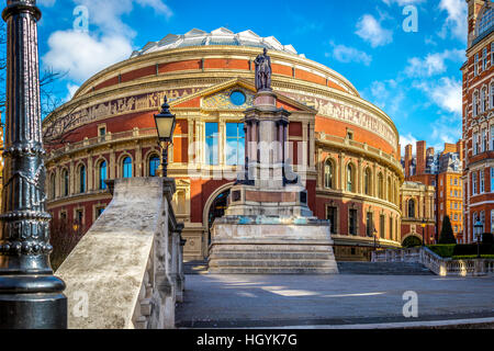 The Royal Albert hall entrance in South Kensington, London, UK Stock Photo