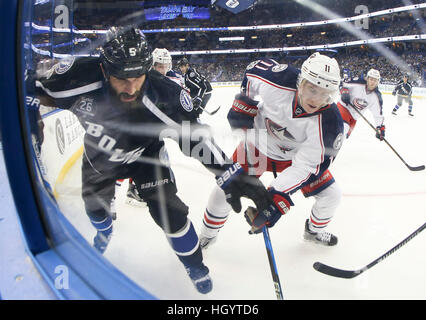 Tampa Bay Lightning defenseman Jason Garrison (5) before an NHL hockey game  against the Calgary Flames Thursday, Nov. 12, 2015, in Tampa, Fla. (AP  Photo/Chris O'Meara Stock Photo - Alamy