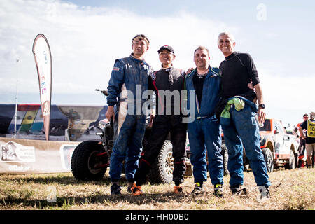 San Juan, Argentina. 14th Jan, 2017. Brazilian Leandro Torres and Lourival Roldan won today in Buenos Aires, Argentina, Rallly Dakar 2017 in UTVs category. Credit: Victor Eleutério/FotoArena/Alamy Live News Stock Photo