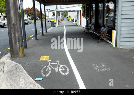 A cycle path in Devonport, a suburb of Auckland, New Zealand. Stock Photo