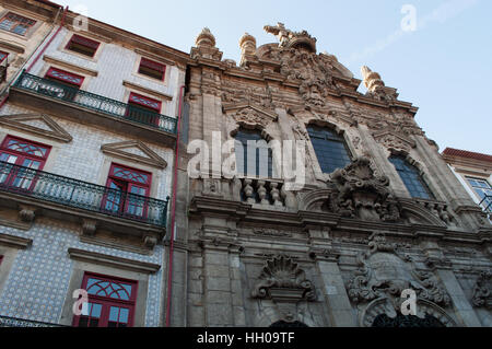 Porto: view of the Santa Casa da Misericordia do Porto, the Holy House of Mercy, a famous institution of charity and social assistance Stock Photo