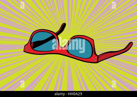 Womens red sunglasses Stock Vector
