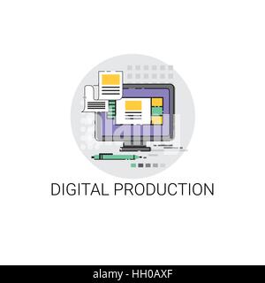 Digital Production Graphic Design Icon Vector Stock Vector