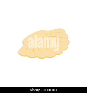 Seashell icon in isometric 3d style Stock Vector