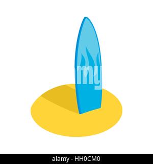 Blue surfboard icon, isometric 3d style Stock Vector
