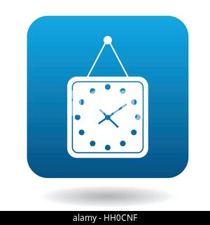 Wall clock with a loop icon, simple style Stock Vector