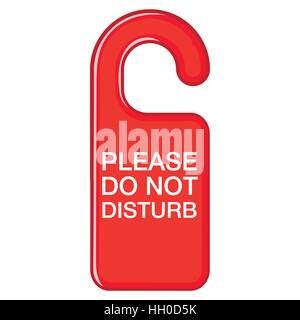 Do not disturb red sign icon, cartoon style Stock Vector