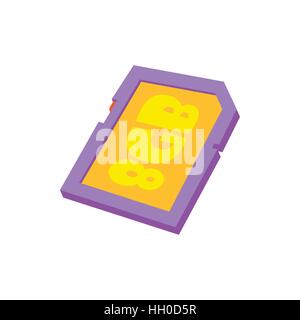 Memory card 8 gb icon, cartoon style Stock Vector