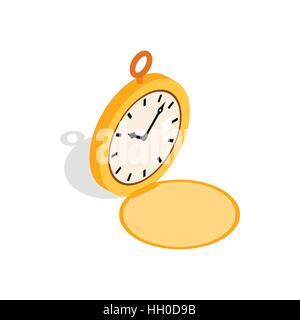 Pocket watch icon, isometric 3d style Stock Vector