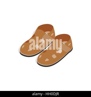 Mens sandals icon, isometric 3d style Stock Vector