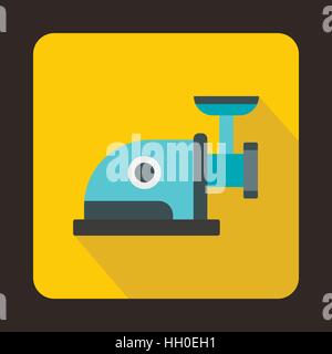 Electric grinder icon, flat style Stock Vector