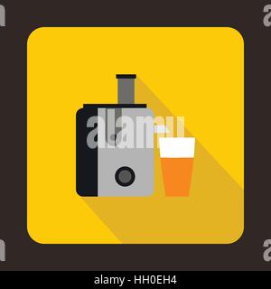 Juicer icon, flat style Stock Vector