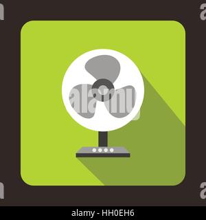 Fan icon, flat style Stock Vector
