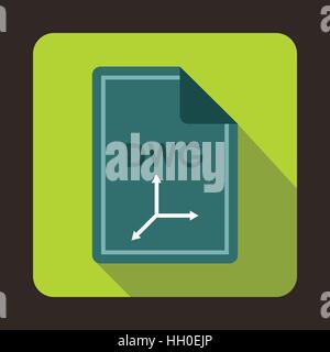 File DWG icon, flat style Stock Vector