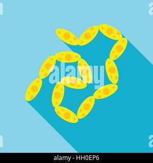 Yellow rod shaped virus icon, flat style Stock Vector Image & Art - Alamy