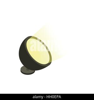 Spotlight icon in isometric 3d style Stock Vector