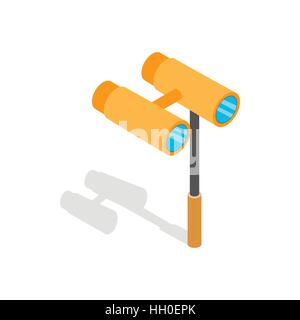 Opera glasses icon, isometric 3d style Stock Vector