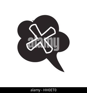 Cross in cloud icon, simple style Stock Vector