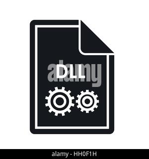 File DLL icon, simple style Stock Vector