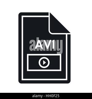 File AVI icon, simple style Stock Vector