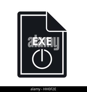 File EXE icon, simple style Stock Vector