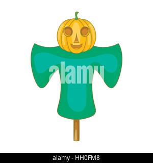 Scarecrow icon in cartoon style Stock Vector
