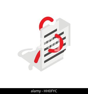 Computer worm, document destruction icon Stock Vector