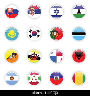 Flags set of the world Stock Vector