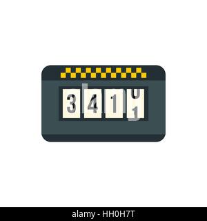 Meter taxi icon in flat style Stock Vector