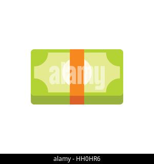 Packed dollars money icon in flat style Stock Vector