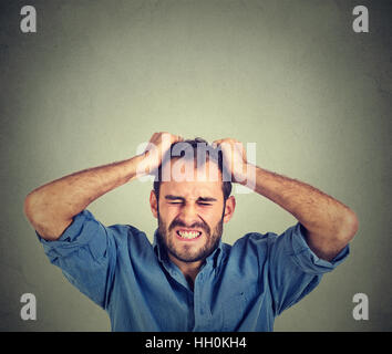 desperate stressed man Stock Photo