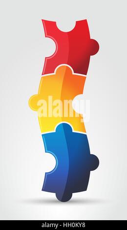 Puzzle business concept Stock Vector