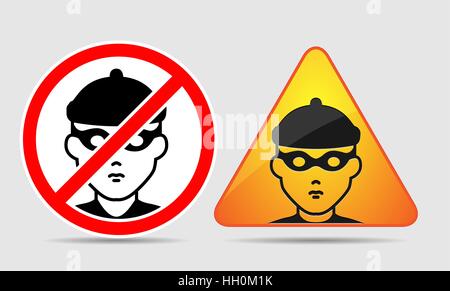 Signs - thief Stock Vector