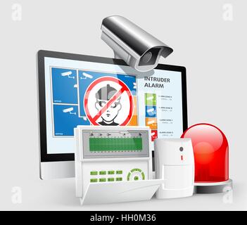 Access - Alarm zones Stock Vector