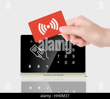 Access control system - time and attendance management Stock Vector