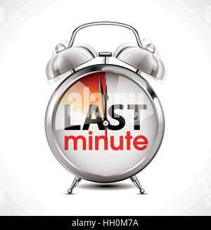 Last minute concept - Alarm Clock Stock Vector
