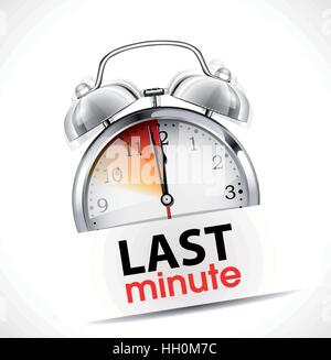 Last minute concept - Alarm Clock Stock Vector