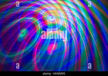 Colored lines and circles on the wall abstract background concept Stock Photo