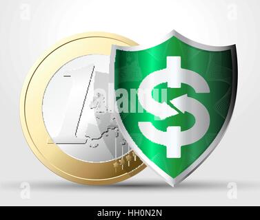 Money protection concept Stock Vector