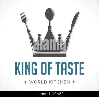 Logo - king of taste Stock Vector