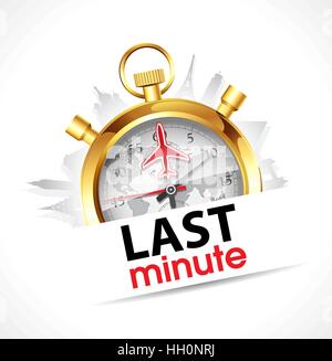 Stopwatch - last minute concept Stock Vector