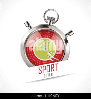 Stopwatch - Sport time Stock Vector