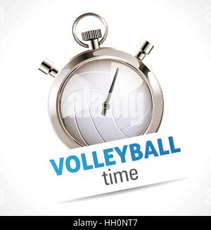 Stopwatch - Sport Volleyball Stock Vector
